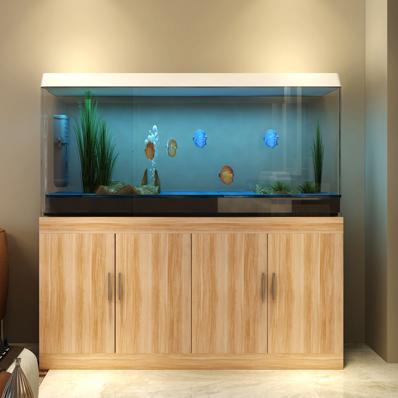 鱼缸底柜包邮隔断柜子定做水族箱底座超白缸地柜鱼缸
