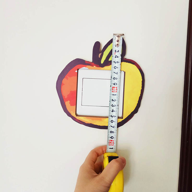 装饰开关橙子水果现代简约墙贴韩式中式插座保护套开关贴