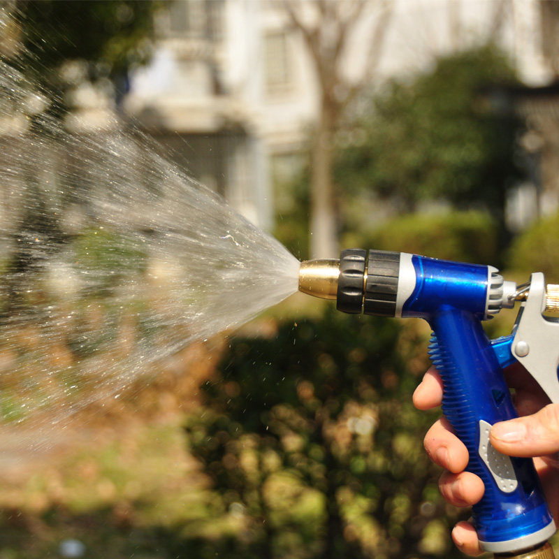 全铜洗车水枪套件家用洗车高压海蓝水枪家用花园浇花冲地水管接头
