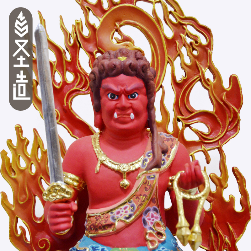 不动日本明王木雕佛像密宗寺庙寺院家用供奉木雕