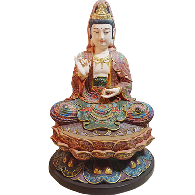 观音菩萨佛像摆件木雕观世音家用供奉观音像寺庙大型佛像厂圣造