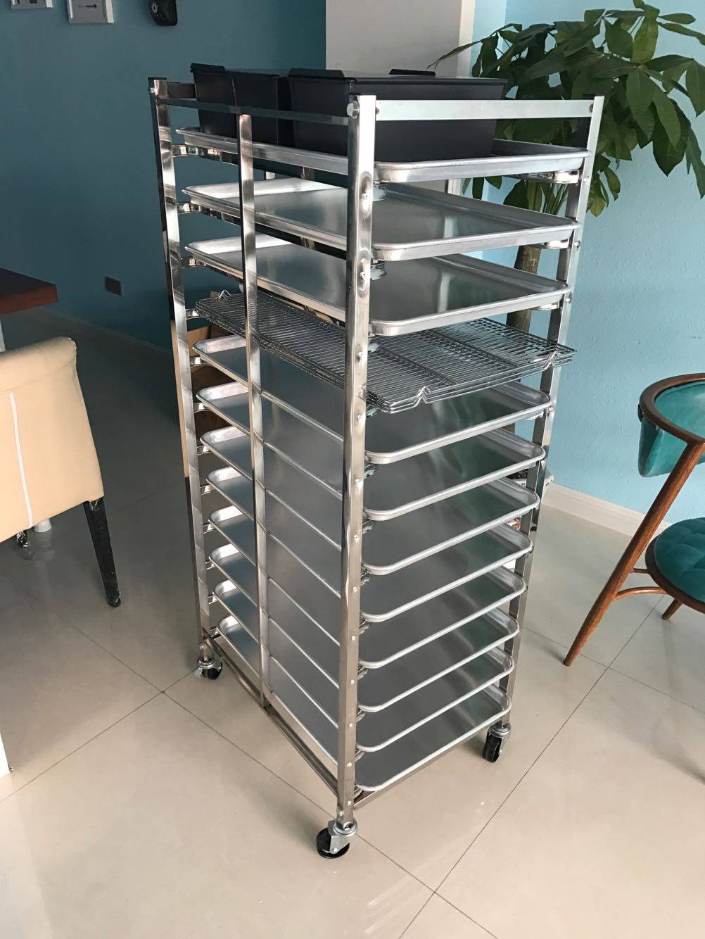 烤盘多层凉架车烘焙酒店不锈钢烘培车馆烘架子车面包面包架