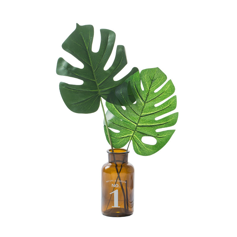 北欧风树叶家居装饰仿真龟背叶大叶插花绿植植物创意韩风ins叶子