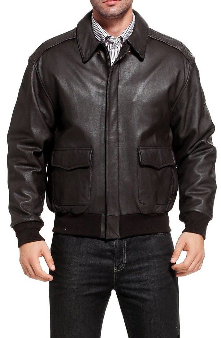 美国进口a2皮衣二战飞行员哈雷机车骑士防风保暖皮衣