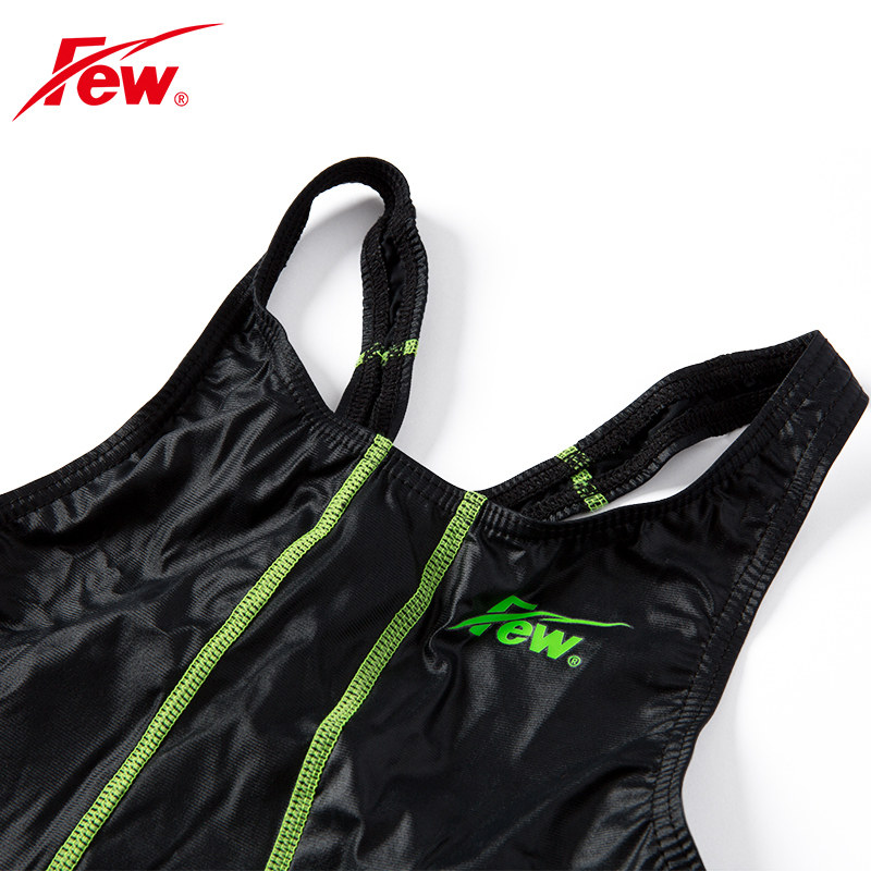 泳衣few飘牌专业连体三角正品超薄速干鲨鱼皮连体泳衣