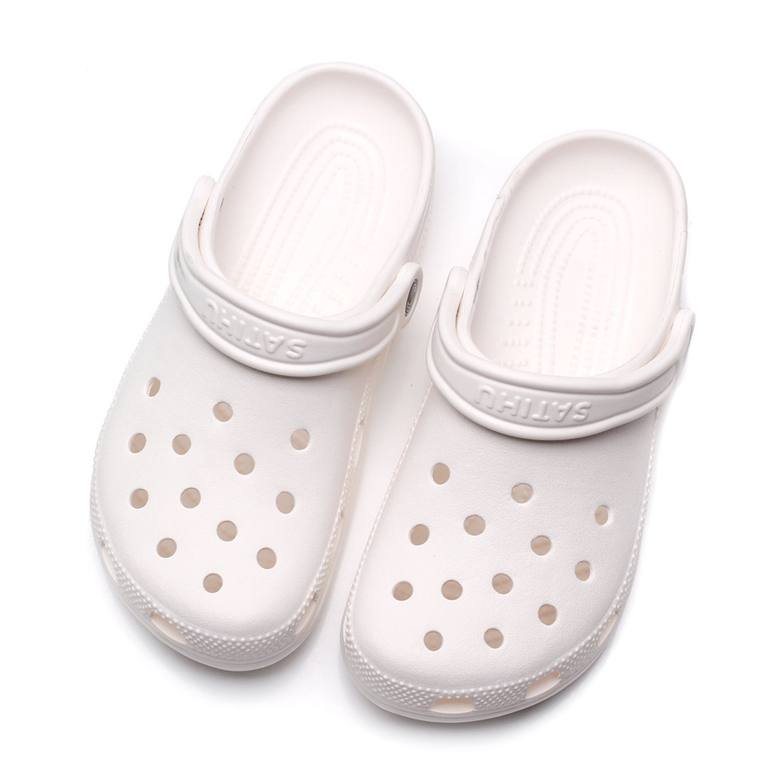 洞洞鞋女夏季凉拖鞋防滑白色护士鞋包头沙滩凉鞋40大码41-42-43码