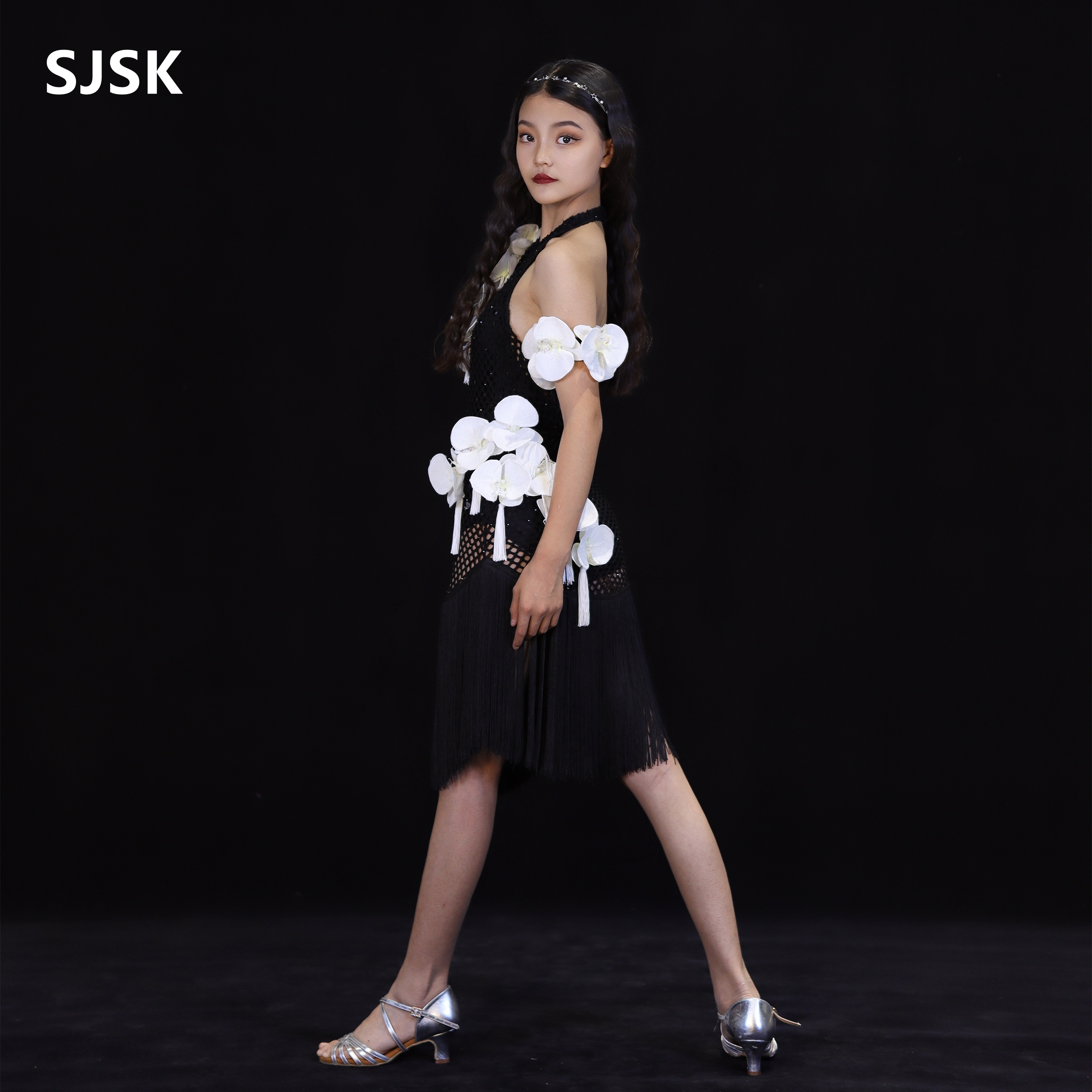 盛佳舞服sjsk拉丁舞新款钻服花服比赛服拉丁舞演出服