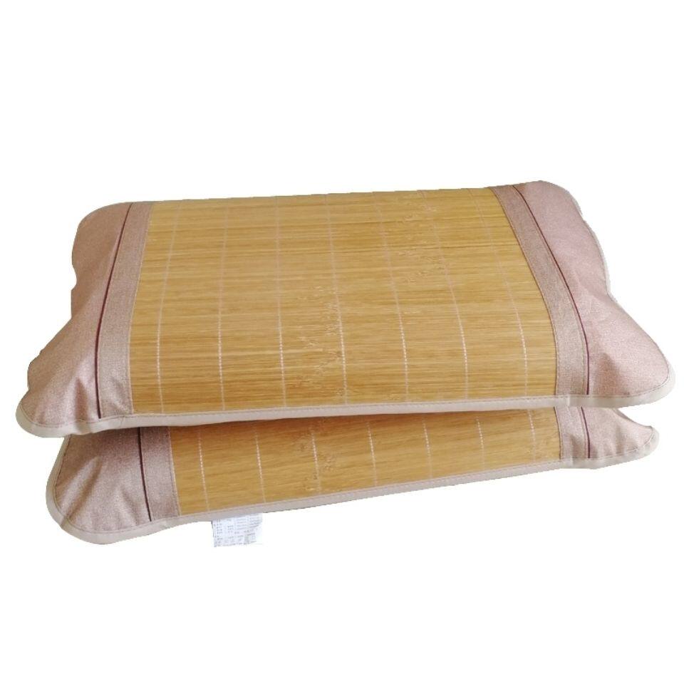 夏季竹枕套一对装冰丝枕套碳化枕套凉席枕芯套枕头套藤枕套信封式