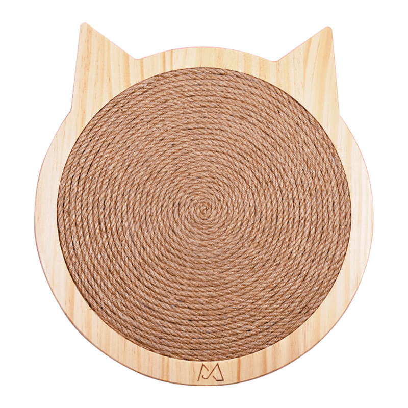 猫抓实木猫咪沙发保护挂式圆形麻绳猫抓板