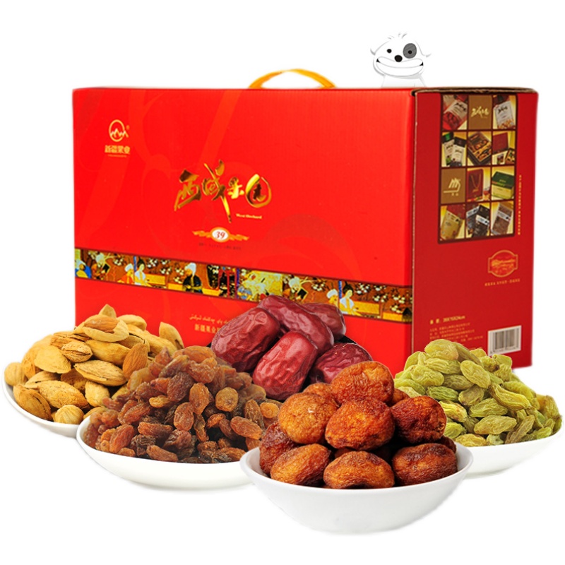 新疆西域果园三星礼盒2040g干果组合坚果年货坚果礼盒