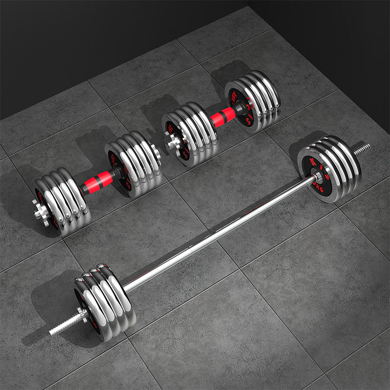 大重重量电镀哑铃男士健身家用70kg100公斤可拆哑铃