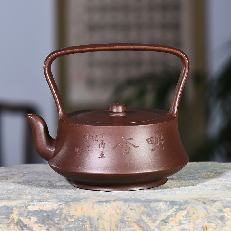 宜兴正品紫砂壶高档紫砂茶壶重器名家手工黄松茶壶