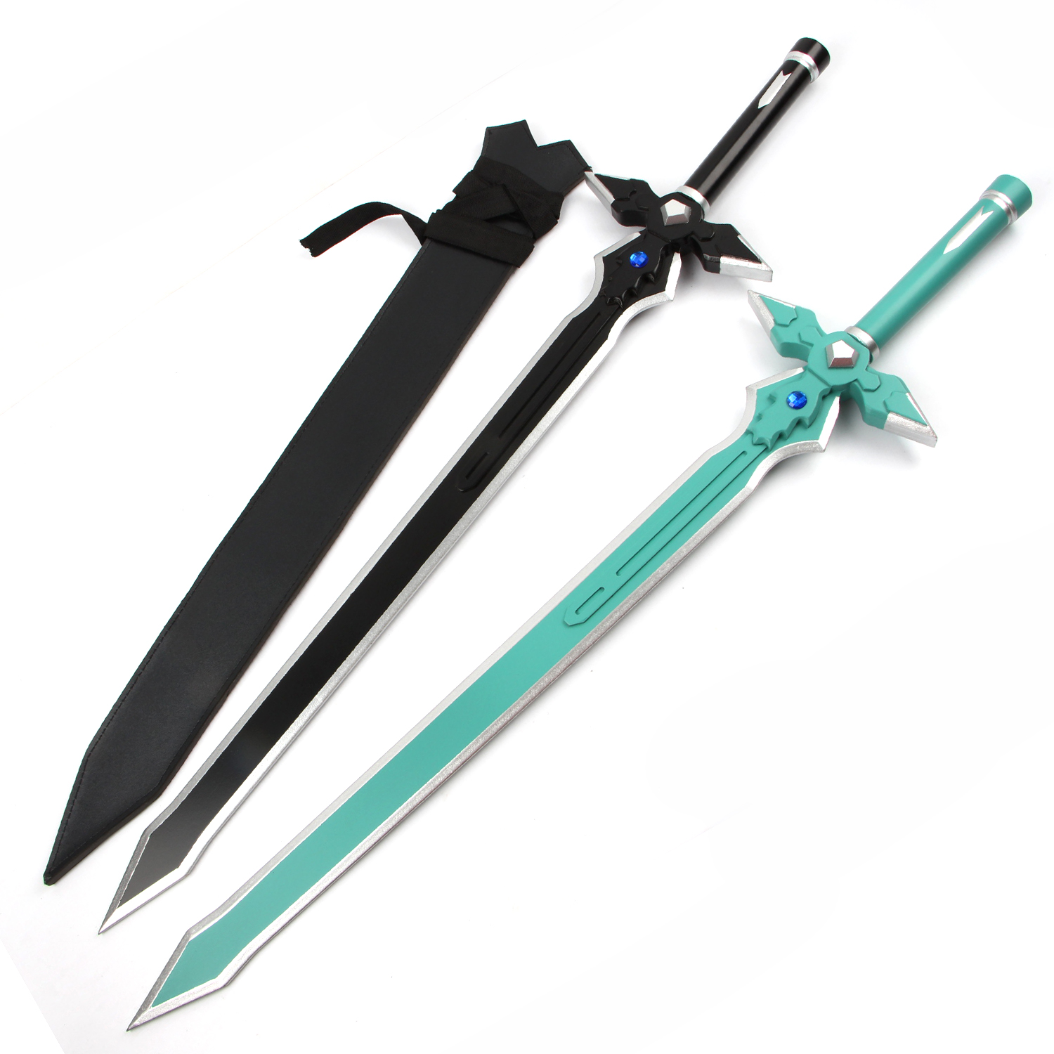 刀剑神域武器黑剑阐释者白剑逐暗者桐谷和人cos闪烁之光木刀刃