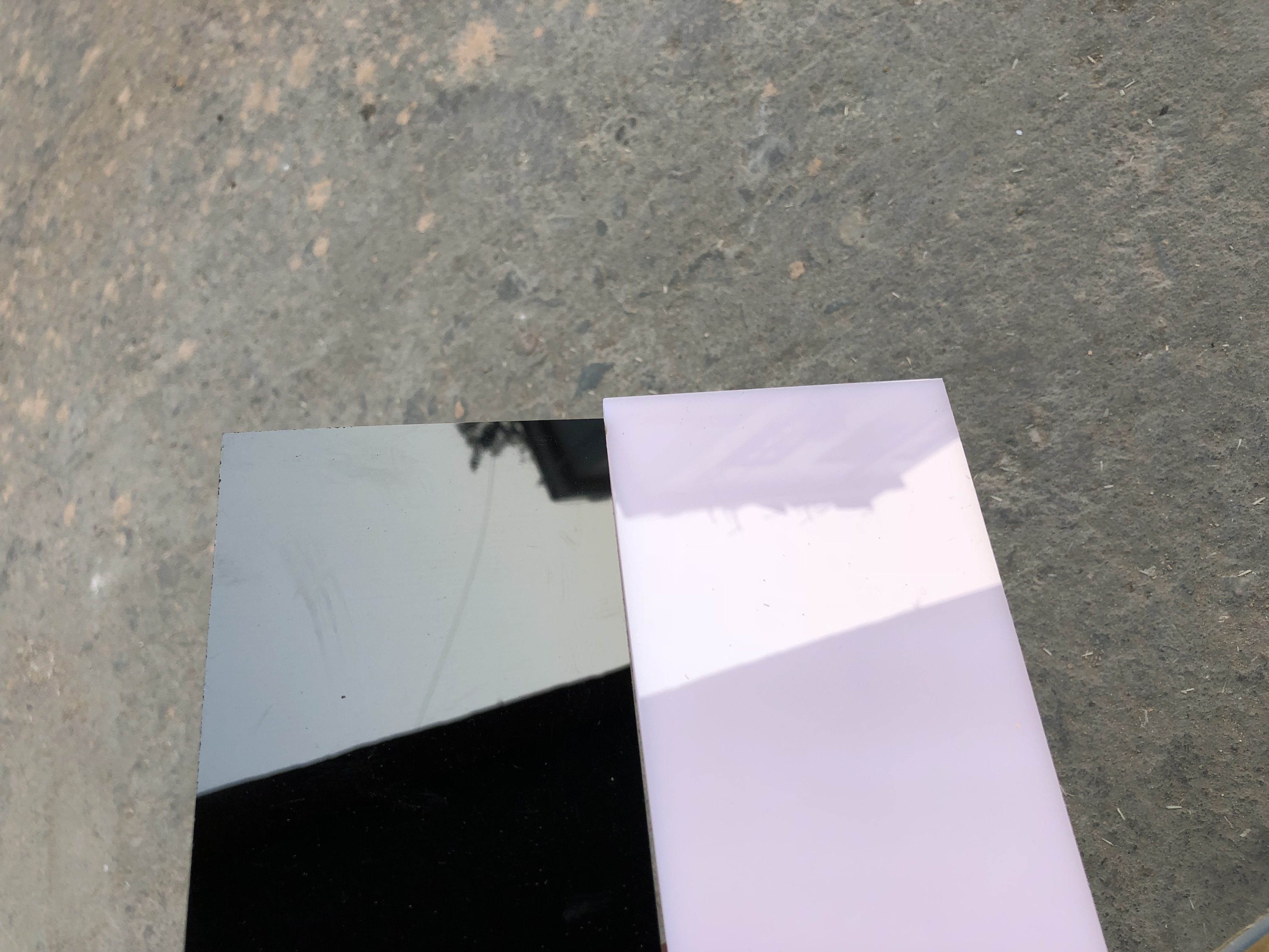 黑色亚克力板定做 镜面摄影反光板白色不透明有机玻璃板材加工5mm