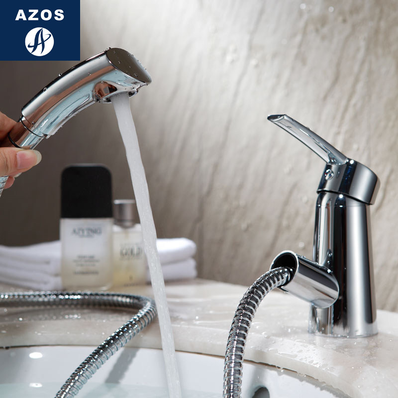 德国拉伸冷热抽拉式伸缩洗头水龙头 好评好店