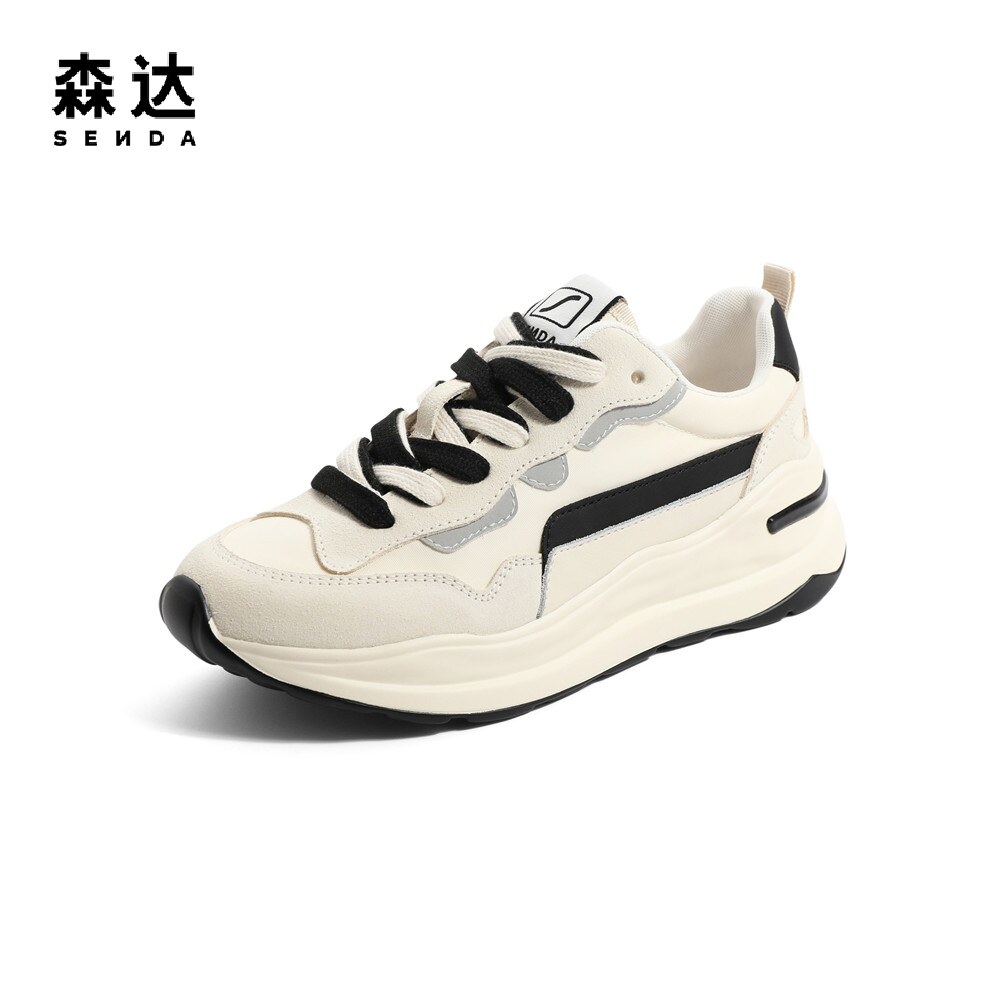 会员专享森达老爹鞋女2022秋新商场运动厚底时尚休闲鞋