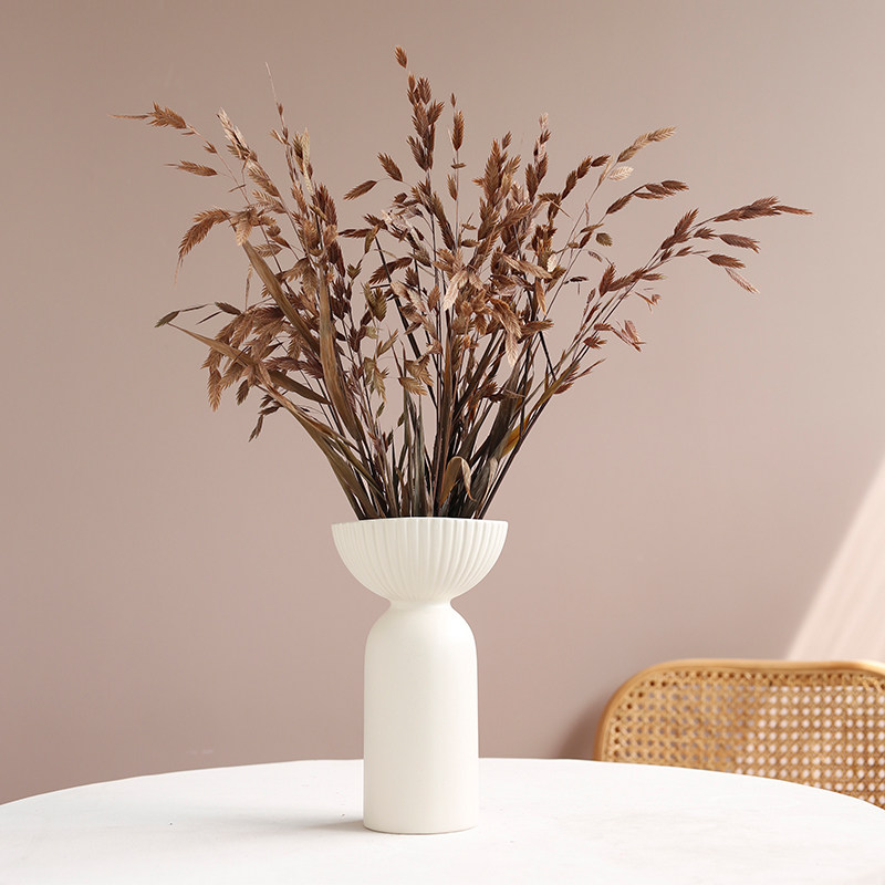 干花ladylike芦苇花束风干插花花瓶天然绣球永生花干花