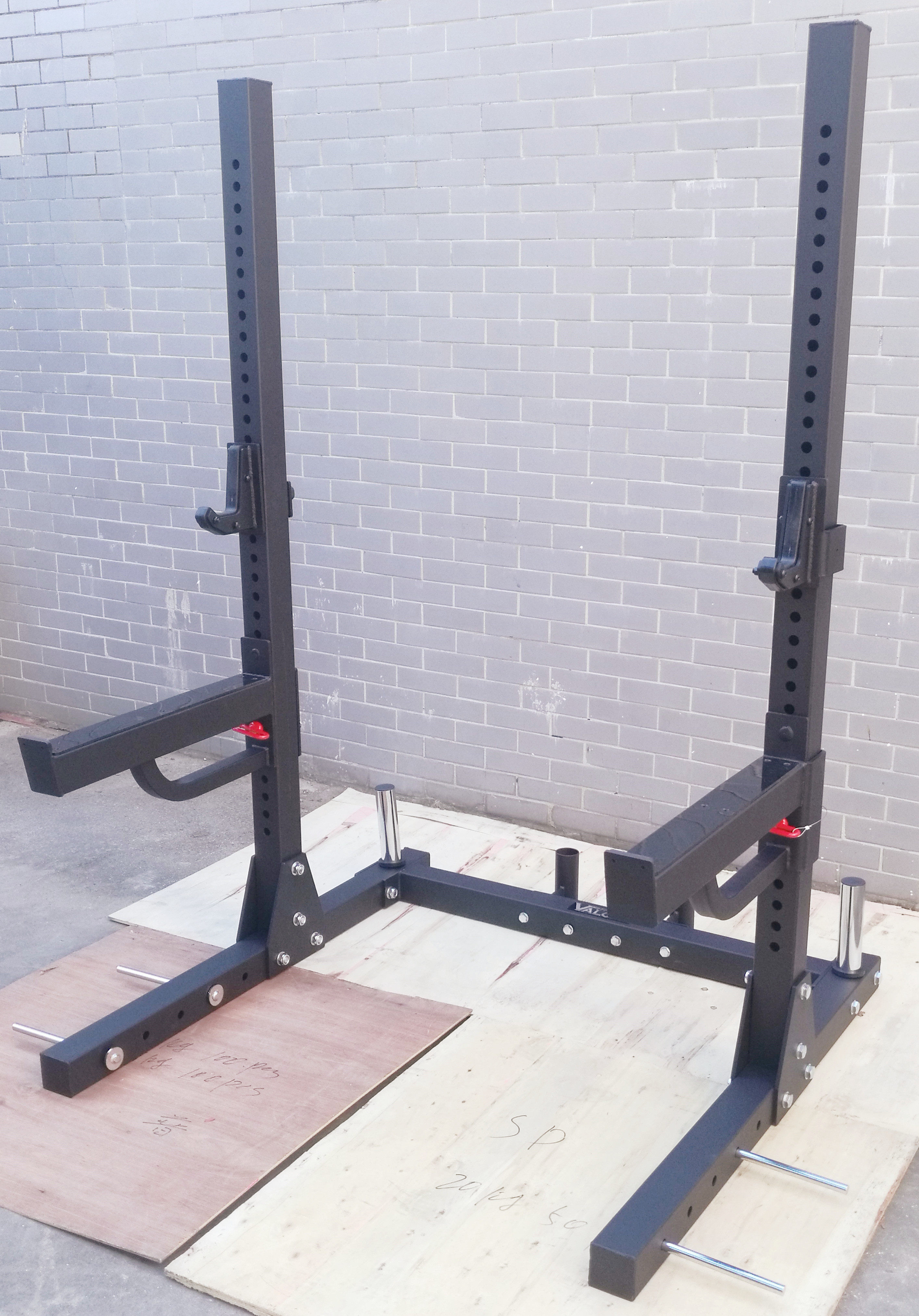 深蹲架valorfitness重型家用卧推架杠铃杆架开放式半框举重床