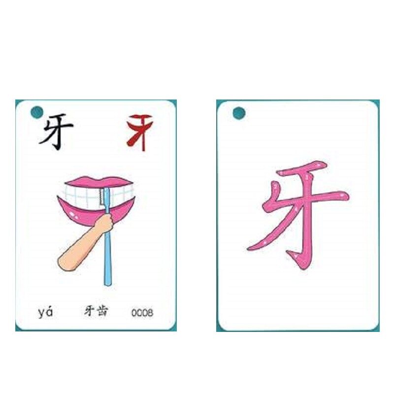 不烂卡片字卡套识字常用字图像象形字同步小学幼儿园玩具挂图