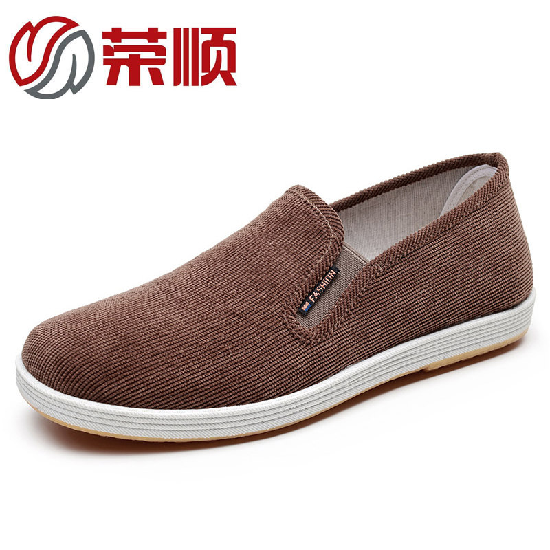 荣顺老北京布鞋2021年新款夏季透气防臭一脚脚蹬懒人布鞋