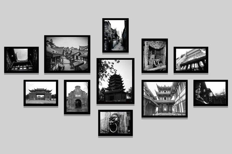 饰画四川成都老照片墙重庆小面茶馆挂画重庆火锅店餐馆饭店无框装