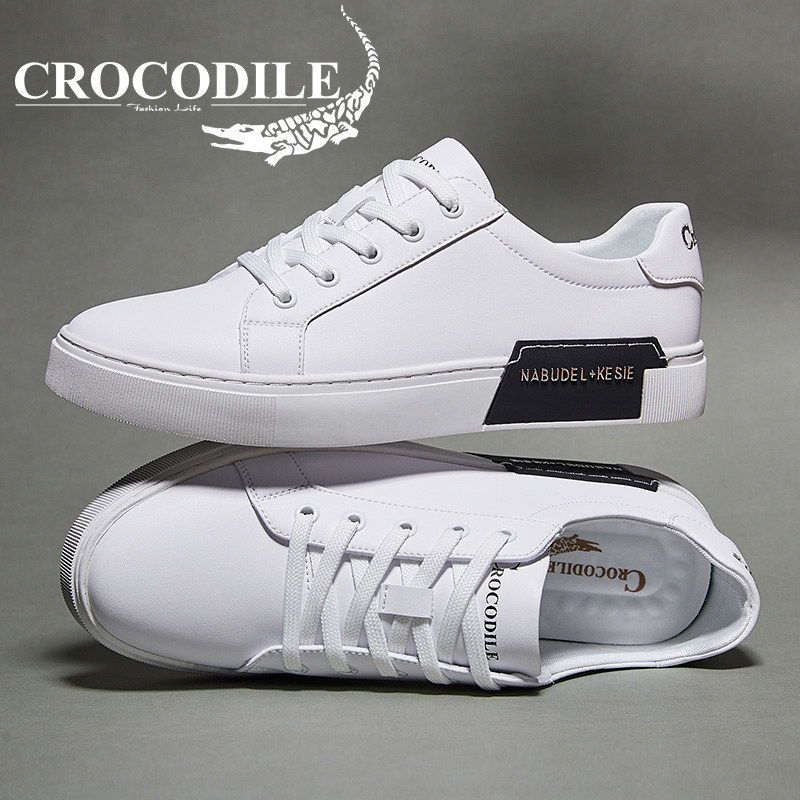 crocodile鳄鱼恤男鞋2021新款休闲鞋小白鞋韩版板鞋潮eyxh33007休闲