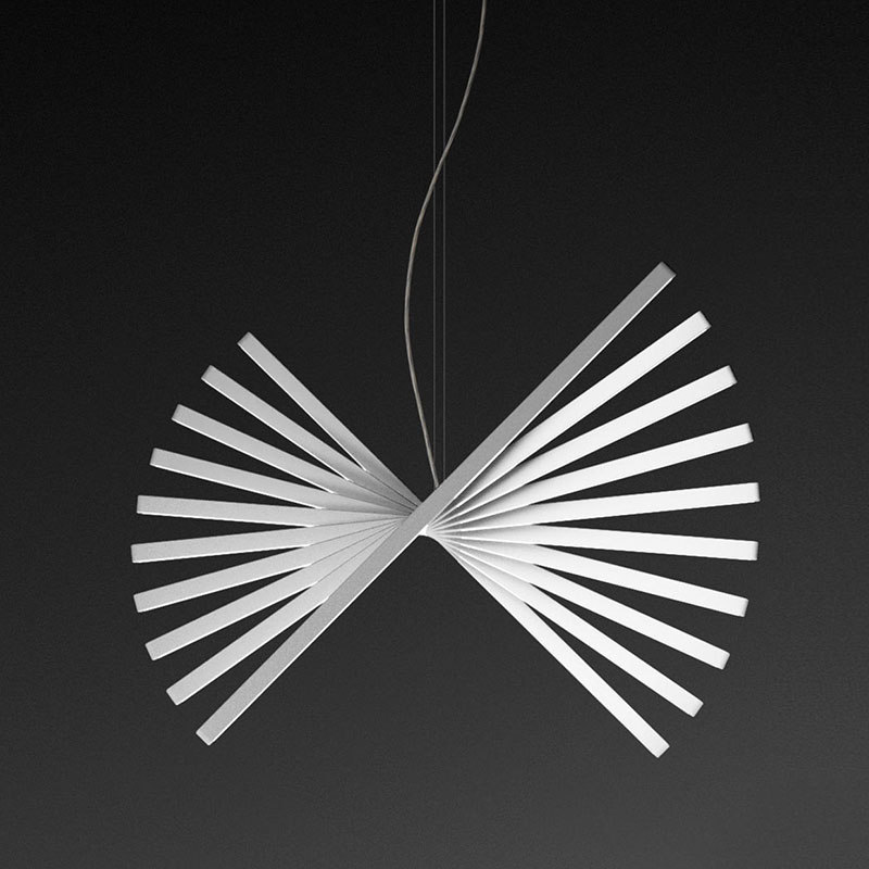 后现代创意鱼骨吊灯客厅吧台餐厅多变线条造型客厅吊灯