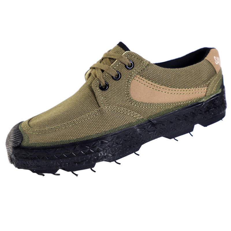 3539正品解放鞋男黄胶鞋作训防滑防臭工地劳保帆布鞋