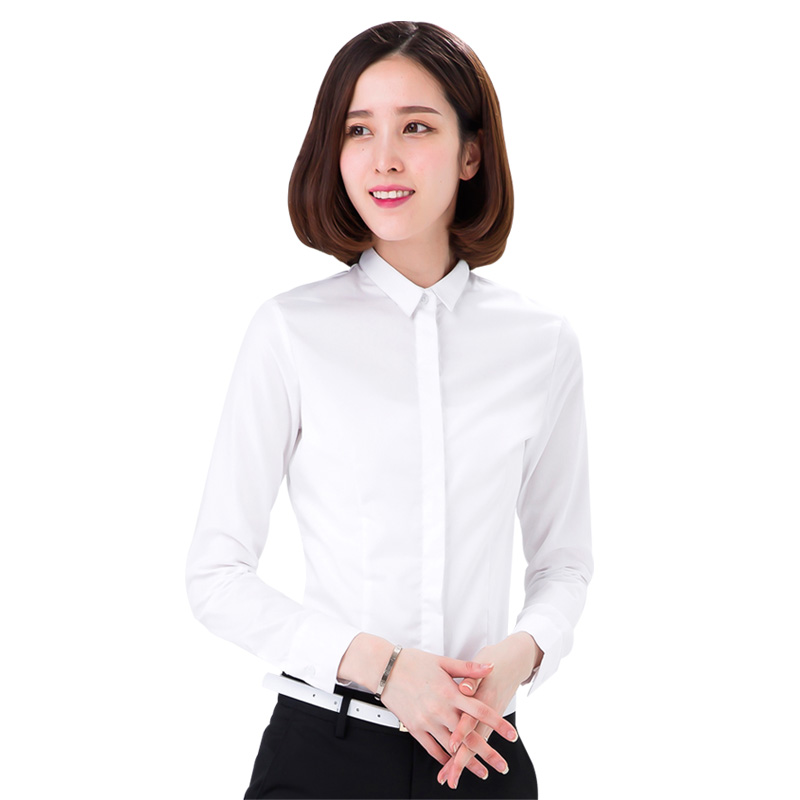 白衬衫领寸工作服正装工装面试大码抗皱免烫气质衬衫