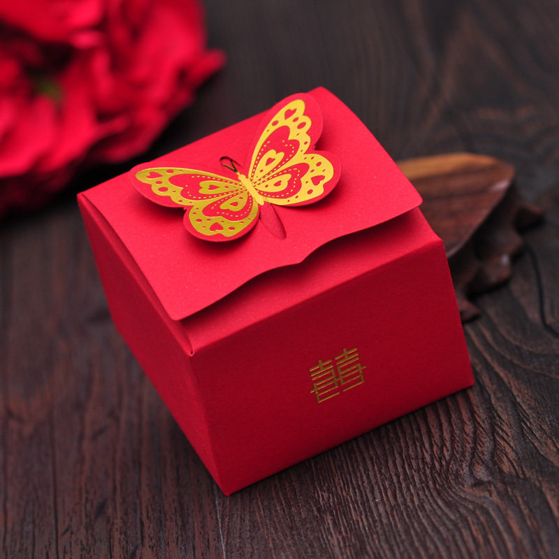 结婚糖果盒盒子创意婚礼喜糖盒包装纸盒中式糖盒礼盒抖音红色用品