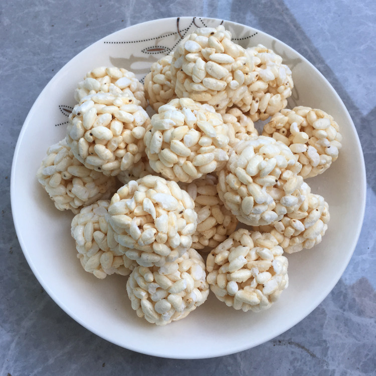 河南花球米花糖手工米花团子老式传统大米米团传统中式糕点