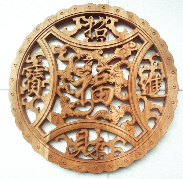 东阳木雕挂件工艺品中式装修仿古浮雕香樟樟木木雕