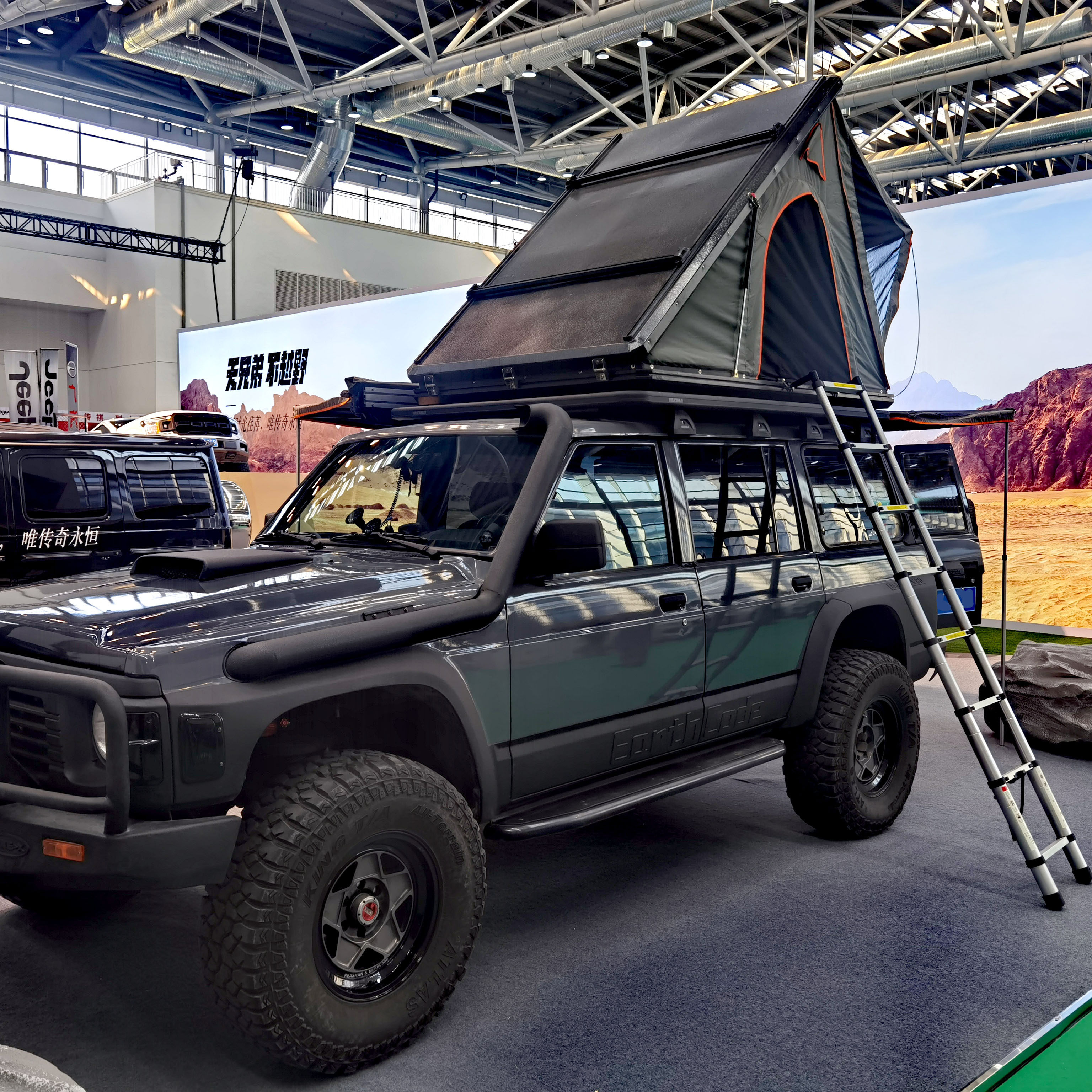 帐篷全铝车顶户外露营吉普普拉多坦克300suv自驾游车顶帐篷