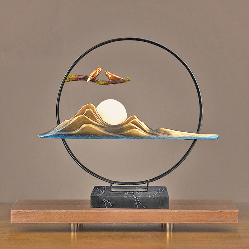 旭日东升摆件家里电视玄关门厅办公室酒店前台装饰品摆件