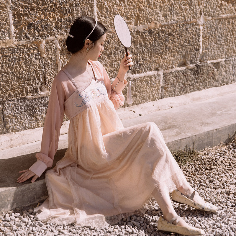 古装刺绣纱裙仙气夏季国风中国襦裙女汉齐胸汉服