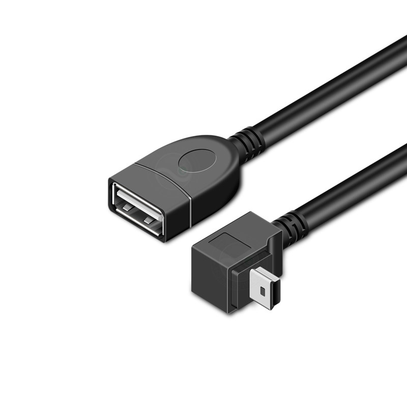 浮太miniusb梯形otg数据线弯头连接线车载迷你usb数据线