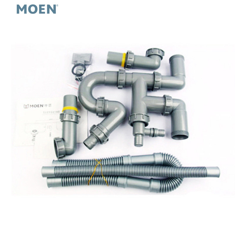 moen摩恩 厨房水槽落水管洗菜盆防臭下水管水池下水道配件sb021