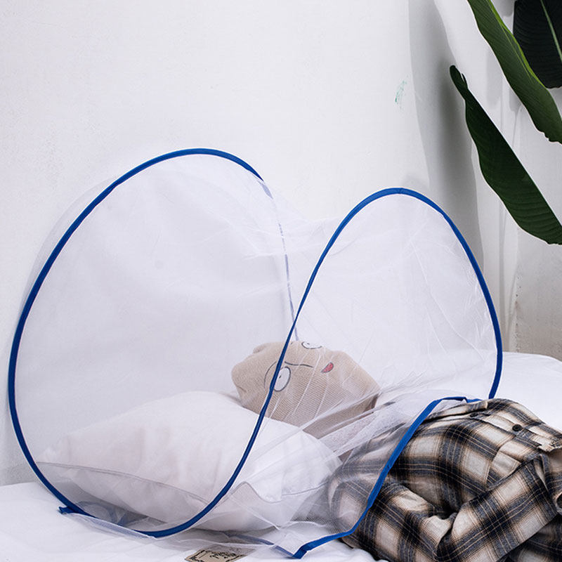 防蚊头罩睡觉迷你头部蚊帐套头面罩神器折叠帽子