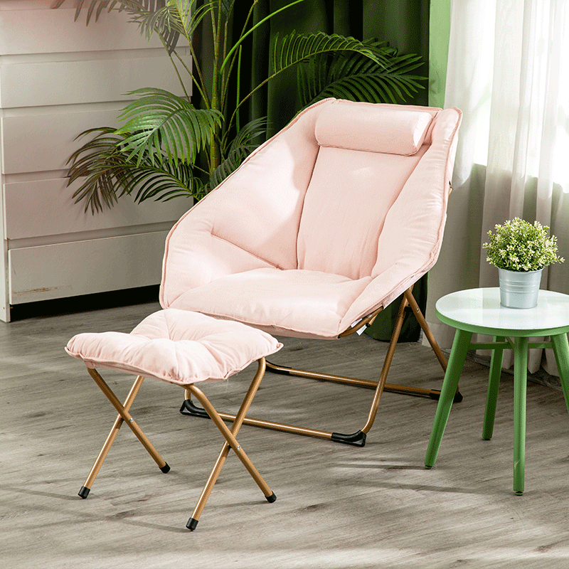 沙发折叠躺椅家用阳台休闲椅卧室小型可爱懒人折叠椅