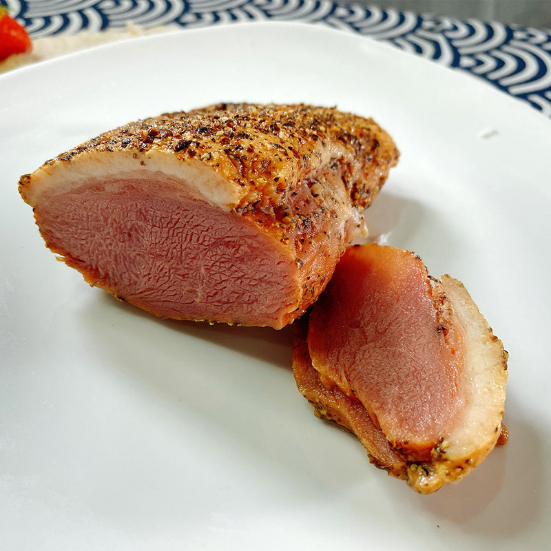 亚王黑椒鸭脯肉250g 烟熏鸭脯肉 寿司鸭胸肉 大部分地区8个 包邮 - 爱