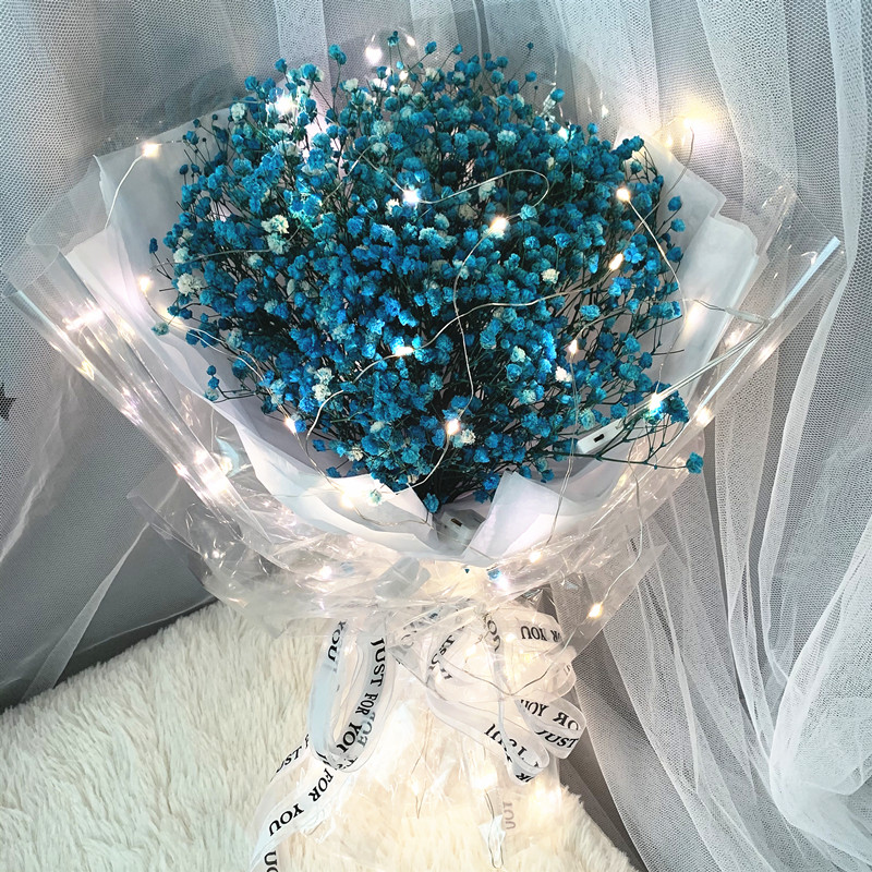 抖音发光满天星花束干花永生天然情人节母亲节生日永生花