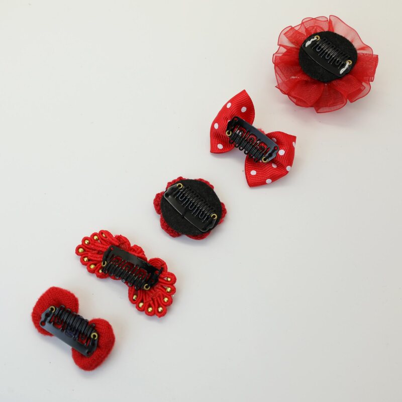 汗毛夹宝宝胎毛发量少韩国红色发夹 推荐