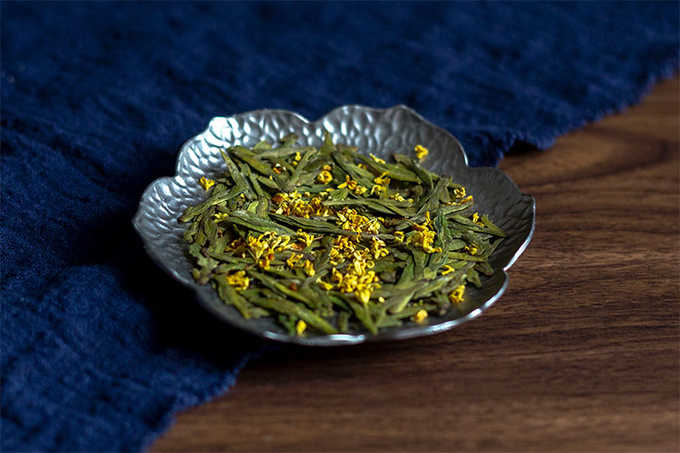 桂花龙井茶明前龙井新茶正宗杭州特级茶叶干桂花绿茶125g礼盒装