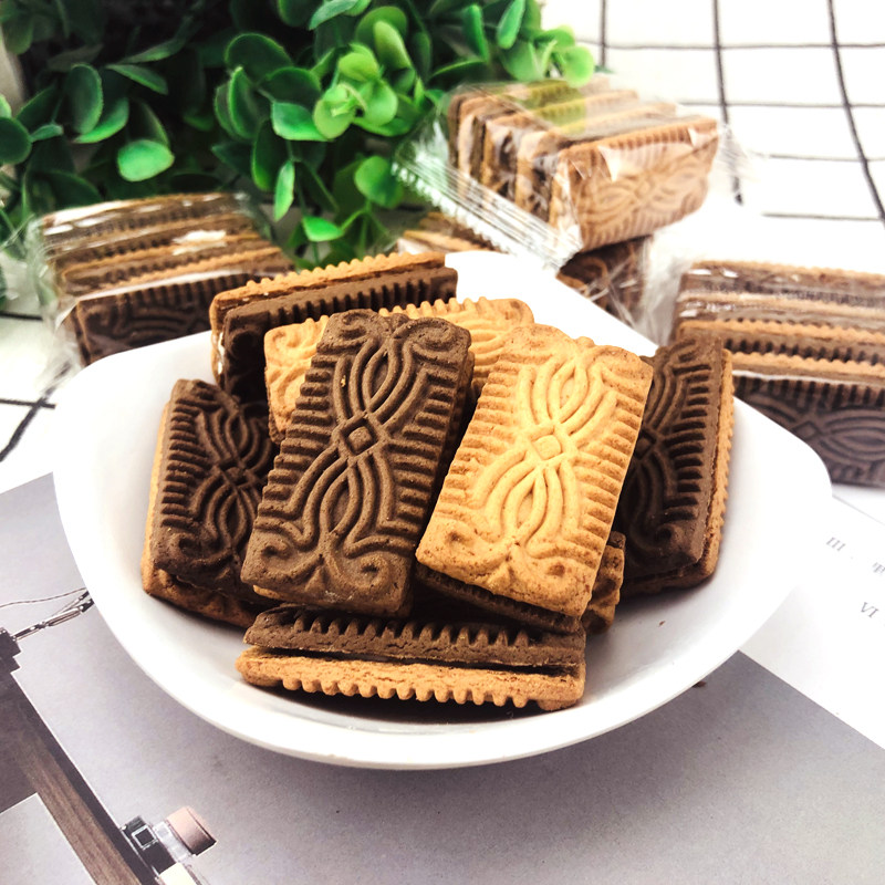 饼干正宗华声朱古力夹心老式鸳鸯207克怀旧童年酥性饼干