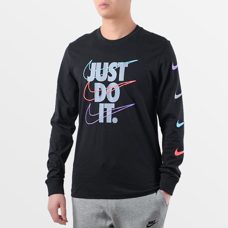 nike休闲服衫潮套头圆领三勾运动休闲耐克运动新款运动卫衣