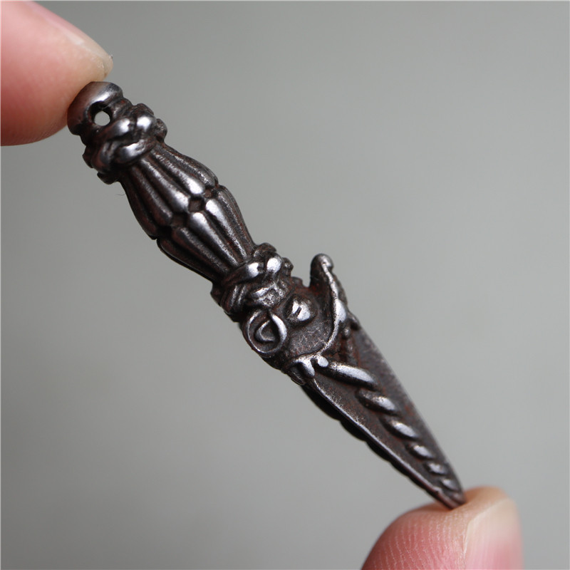 西藏精工铁雕摩羯羯磨金刚杵普巴橛吊坠藏式其他diy饰品配件
