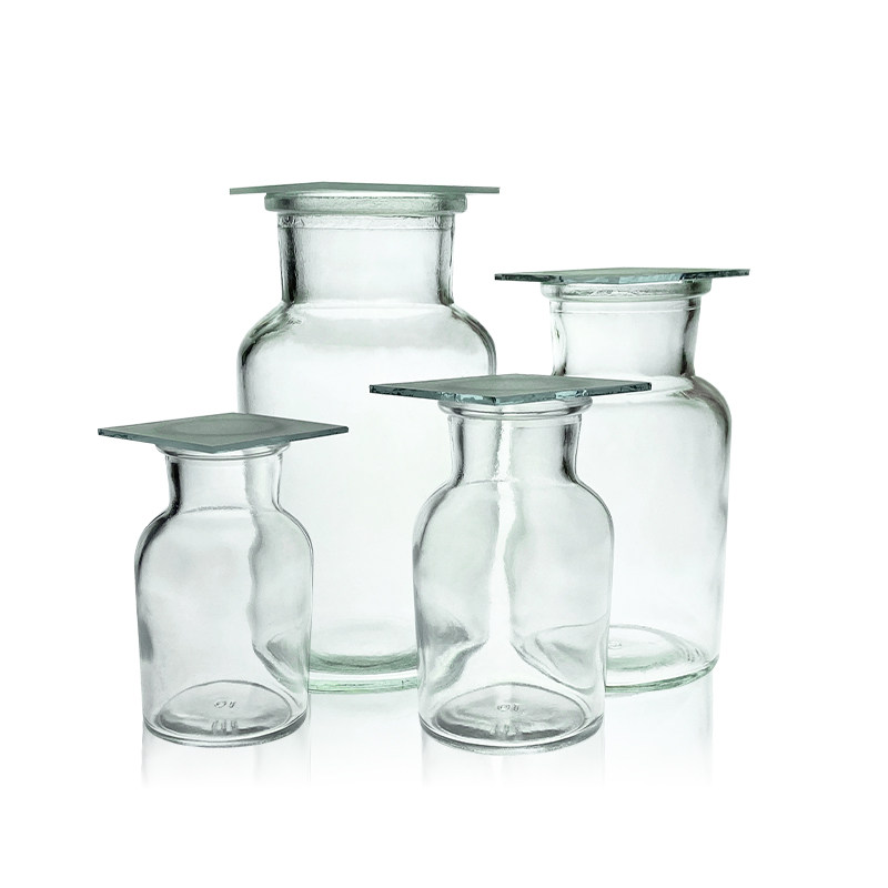 玻璃集气瓶气体收集瓶60 1000ml边口磨砂带磨砂玻璃片教学仪器化学