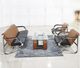 Simple office sofa coffee table combination simple stainless steel reception office sofa hardware iron steel frame three people Simple office sofa coffee table combination simple stainless steel reception office sofa hardware iron steel frame three people