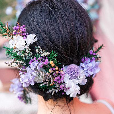 日韩新娘花环干花头饰花童发饰头戴发箍结婚配饰头饰仙女森系超仙