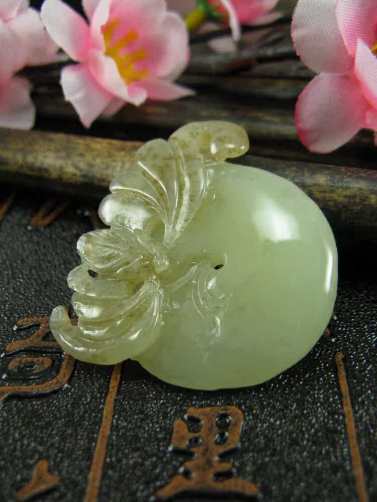 岫玉老玉 广义和田 挂件吊坠 平安扣 福到眼前 玉美玉 - 玉美玉珠宝